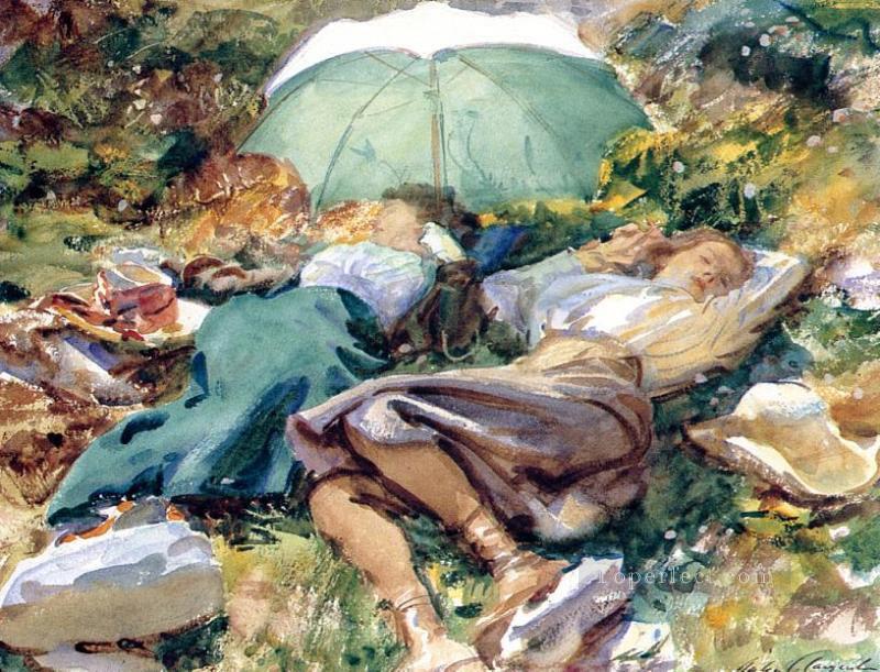 Una siesta John Singer Sargent Pintura al óleo